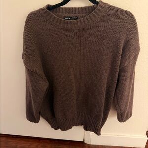 SHEIN Chocolate Knit Sweater